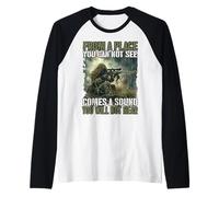 Sniper Infantry T Camouflage Suit Soldiers Raglan Baseball Tee