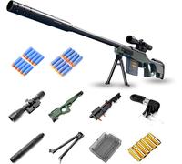 Sniper Rifle Toy Foam Blaster with 20 Soft Bullets, Shell Ejection Dart Blaster with Scope for Unisex Kids, Toy Gun Shooting Game Set for Boys, Kids and Adults (AWM)