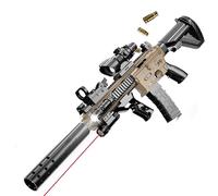 Sniper Rifle Toy Foam Blaster with Target and 10 EVA Soft Bullets, Shell Ejection Toy Gun, Team Activity Shooting Game for Kids and Adults (Desert)