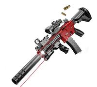 Sniper Rifle Toy Foam Blaster with Target and 10 EVA Soft Bullets, Shell Ejection Toy Gun, Team Activity Shooting Game for Kids and Adults (Red)