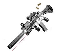 Sniper Rifle Toy Foam Blaster with Target and 10 EVA Soft Bullets, Shell Ejection Toy Gun, Team Activity Shooting Game for Kids and Adults (Silver)