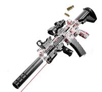 Sniper Rifle Toy Foam Blaster with Target and 10 EVA Soft Bullets, Shell Ejection Toy Gun, Team Activity Shooting Game for Kids and Adults (Ghost)