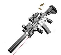 Sniper Rifle Toy Foam Blaster with Target and 20 EVA Soft Bullets, Shell Ejection Toy Gun, Team Activity Shooting Game for Kids and Adults，Silver