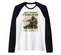 Sniper t with Tactical Design for Snipers Fans Raglan Baseball Tee