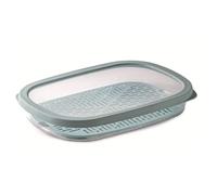 Snips, Aroma Box, Mealprep Boxes, Food Storage Containers with Lid, 1.5 L, Removable Grid Insert, Hermetic Closure, 28.5 x 20.5 x 4.5 cm, Made in Italy