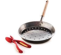 Snips Chestnut Pan and Cutter Kit - 52 x 27 x 4 cm, 27 cm Diameter, Metal Chestnut Opener Nutcracker Tool, Made in Italy