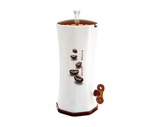 Snips Dosa Moka - Espresso Grounds Dispenser, Dosing Cup & Ring, Plastic Dispenser for Moka Pot & Espresso Machine, White/Brown, Made in Italy