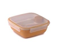 Snips, Fresh Lunch Box Square, Moutard, Lid with 4 Safety Closures, Freshness Seal, 1.50 LT, 21 x 21 x 8 cm, Made in Italy