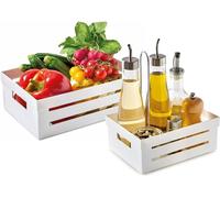 Snips Set of 5 + 2 L Storage Box | Kitchen Organiser | Large and Small Cassette | White | Made in Italy | Bpa Free, Polystyrene, 5+2LT