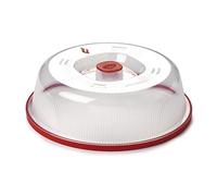 Snips, Microwave Plate Cover, Microwave Cover for Food: 26.2 x 26.2 x 7.6 cm, Microwave Plate Cover, Red and Transparent -Made in Italy