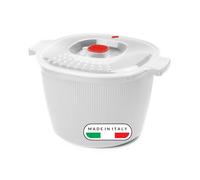 Snips Pasta Cooker for Microwave 26.5 x 22 x 16.5 cm -, 4 LT, Microwave Container, White 100% Made in Italy