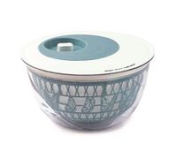 Snips - Salad Spinner Madame Butterfly - 4 Lt - 27 x 27 x 15 cm - Salad Washer and Spinner, Light Blue - Made in Italy - 0% BPA and phthalate free