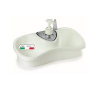 SNIPS Saponello, Sponge Dispenser, Ring Holder, 26 x 11,5 x 14,5 cm R, White and Grey, Made in Italy, Bpa Free
