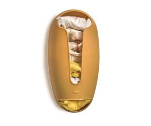 Snips Shopping Bag Holder 30 Bags, 28.5 x 14 x 8 cm, Mustard, Made in Italy