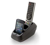 Snips Smartphone & Remote Holder - Remote Control Organiser - Caddy Black Color - Non-Slip - Recycled Plastic - Made in Italy - 0% BPA & Phthalate-free