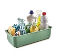 Snips Under Sink Storage Green, Kitchen Organizer, Space Saving Detergent Holder, Basket with Wheels and Handle, 45.3 x 20.8 x 17.5 cm, Made in Italy