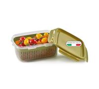 Snips Veggie SnipsLock Food Container 1.8 L, Grid, Green, Made in Italy