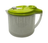 Snips - Wash & Dry Salad Spinner - 3 liters - 19.5 x 26.5 x 19cm - Salad Washer and Spinner, Green & White - Made in Italy - 0% BPA and Phthalate Free