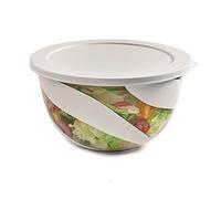 Snips Salad Bowl, White Colour, Salad Bowl, Salad Bowl with Lid, 3 litres, Made in Italy, Bpa Free
