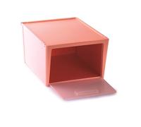 Snips, Yoga, Storage Box, 15 L, Plastic Storage Container, Space-Saving Organizer Box, Pink, 37 x 27.7 x 33 cm, Front-Opening, Made in Italy