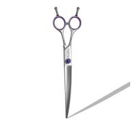 SnipStar 7.5 inch Pet Dog Scissors VG10 High-end Left Handed Grooming Shears 30 Degree Curved Scissors,Purple