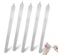 SNIRFAQM 5 Pcs Diamond Deb Nail Files with Sharp Pointed Tip Stainless Steel Thin Double Sided Fingernail Files for Natural Nails Professional Manicure Pedicure Toenails Tools Salon Home