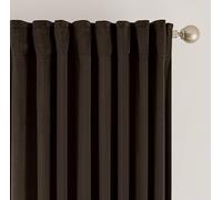 SNITIE Chocolate Velvet Curtains with Back Tab and Rod Pocket Thermal Insulated Soft Privacy Light-Filtering Velvet Drapes for Bedroom and Living Room, Set of 2 Panels, 52 x 84 Inches Long