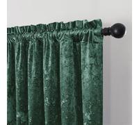 SNITIE Forest Green Crushed Velvet Curtains with Rod Pocket Luxurious Thermal Insulation Soundproofing and Light Filtering Window Treatments for Living Room Bedroom Office, 2 Panels Set 52" W x 108" L