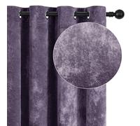 SNITIE Lilac Purple Crushed Velvet Curtains 52" x 84" Luxurious Thermal Insulation Soundproofing and Light Filtering Window Treatments Ideal for Living Room Bedroom Office - Set of 2 Panels