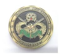 SNKVAUP Military Challenge Coin USA Army Special Forces - Green Beret Faithful & True Valor Military Gift for Soldiers & Veterans - Disabled Veteran Owned Business - Army Prayer
