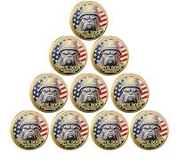 SNKVAUP USMC 250th Anniversary Challenge Coin - Double-Sided Marine Corps Commemorative with Bulldog & Iwo Jima - Military Gift for Veterans & Collectors (10PCS)