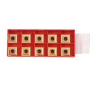 SNMG120404-HA Carbide Inserts, 10pcs TIN Coated Indexable Cutting Tools for CNC Lathes, Suitable for Steel Stainless Steel and Cast Iron Turning, Compatible with MSDNN Tool Holders