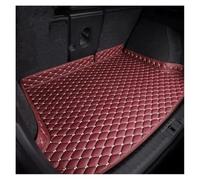 SNMHH Car Boot Mats for Audi Q2 2017 2018 2019 2020 2021 2022 2023 2024 Trunk Carpet Protection Pad Waterproof Anti-wear Liner Artificial Leather Auto Interior Accessories,wine red-with edge