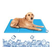 SNMIX Dog & Cat Cooling Mat - Durable Self-Cooling Pet Pad with Non-Toxic Gel, Medium 65x50 cm, Blue - Keeps Pets Comfortable in Hot Weather