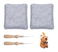 SNMYGS 2 PCS Felting Mat Kit with Two Needles, Needle Felting Wool Tool, for Essential Starter Set for Needle Projects and DIY Wool Sculpting Kits for Beginners Adults (7 x 5.9 Inches)