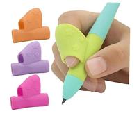 Snner 1pc Pencils Handle The Right Hand Helps Children Learn To Hold The Pen And Write Posture Correction Pencil Grips Loops Random Color