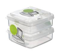 Snner 2PCS Fridge Cheese Container Butter Food Preservation Box Cheese Slice Box with Flip Lid