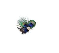 Snner Girls Work Peacock Feather Hair Clip Feather Hair Pins Wedding Fascinator for Women & Girls