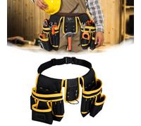 Snnozy Heavy Duty Work Tool Belt Pouch, 26 Pockets Heavy-Duty Oxford Adjustable Tool Bag for Electricians Carpenters Builders, Pouch Belt with Fast Detach Buckle (Universal)