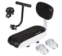 Snnozy Kid Bike Back Cushioned Seat Kit with Bell Foot Rest Handle Grip Children Safety Carrier Set