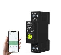 Snnozy WiFi Circuit Breaker with App Control & Scheduling, Smart WiFi Switch Timer for Home Automation, Energy Monitoring Remote Management, Mobile Phone Remote Control Switch