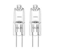SNNYINZHE G6.35 Halogen Bulbs 12v 24v 220v 110v - Bright 20w 30w 50w 70w 100w 150w 200w with 3000k Warm Light - Ideal for Chandelier & Projector, Pin Shadowless Bulb(2pcs/220V-50W)