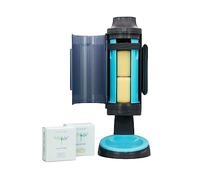 SNOAP Erebus - Luxury Solid Soap Dispenser - Dark Grey & Snoap Blue Dispenser - With Countertop Stand, Wall Mount & 2 Precious Planet Soaps (110g Each) - Long lasting & Luxury Experience