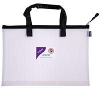 Snoap Snopake A3 High Capacity Eva Mesh Project/book Bag Pack Of 1 Heavy Duty Bag With Soft Grip Carry Handle Clear/black