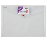 Snoap Snopake A4 Polyfile Id Popper Wallet With Press Stud Closure Clear Pack Of 5