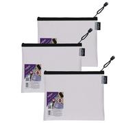 Snoap Snopake A5 High Capacity Eva Mesh Zippa-Bag Pack Of 3 255 X 205 mm - Transparent/black