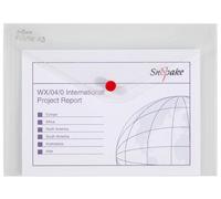 Snoap Snopake A5 Polyfile Popper Wallet With Press Stud Closure Clear Pack Of 5