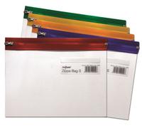 Snoap Snopake A5 Zippa-Bag S Classic With Write-On Label Pack Of 25 255 X 190 mm - Transparent/assorted Zip Strips Ref: 12722