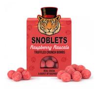 Snoblets Raspberry Chocolate Truffles with Crunchy Cereal Centre140g - Dusted White Chocolate Truffles with Real Raspberry | 30% Cacao - Luxury Gourmet Treat | Indulgent Gift