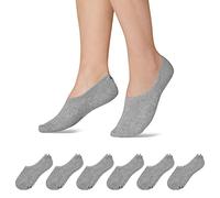 Snocks 6 Pairs of No Show Socks - Women & Men Non Slip Invisible Socks Suitable for Loafers & Flats